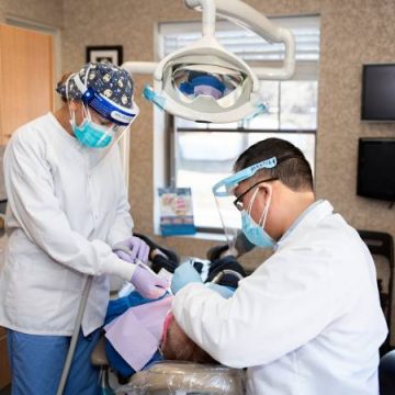Dental patient treatment at Sharon Dental Group