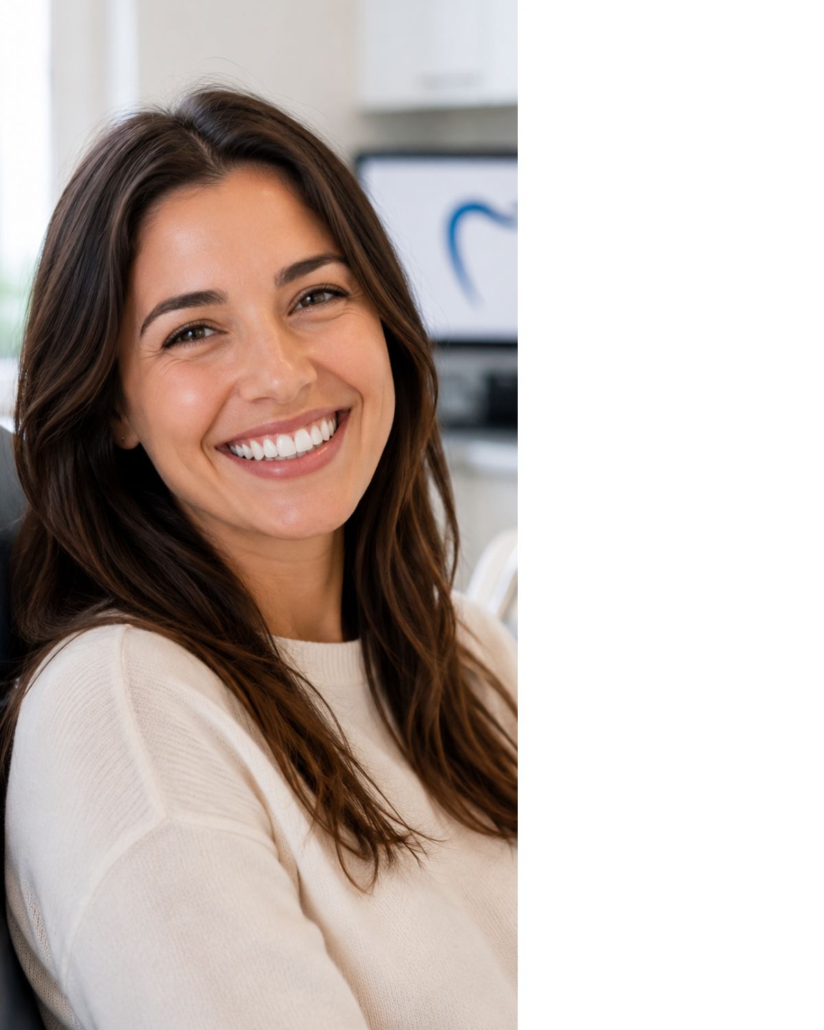 Smiling new patient at Sharon Dental Group